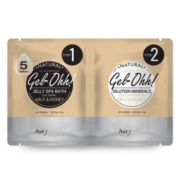 3 sets  total Natural Gel-Ohh! Jelly Spa Bath Milk & Honey Two-Step Pack - Picture 1 of 2